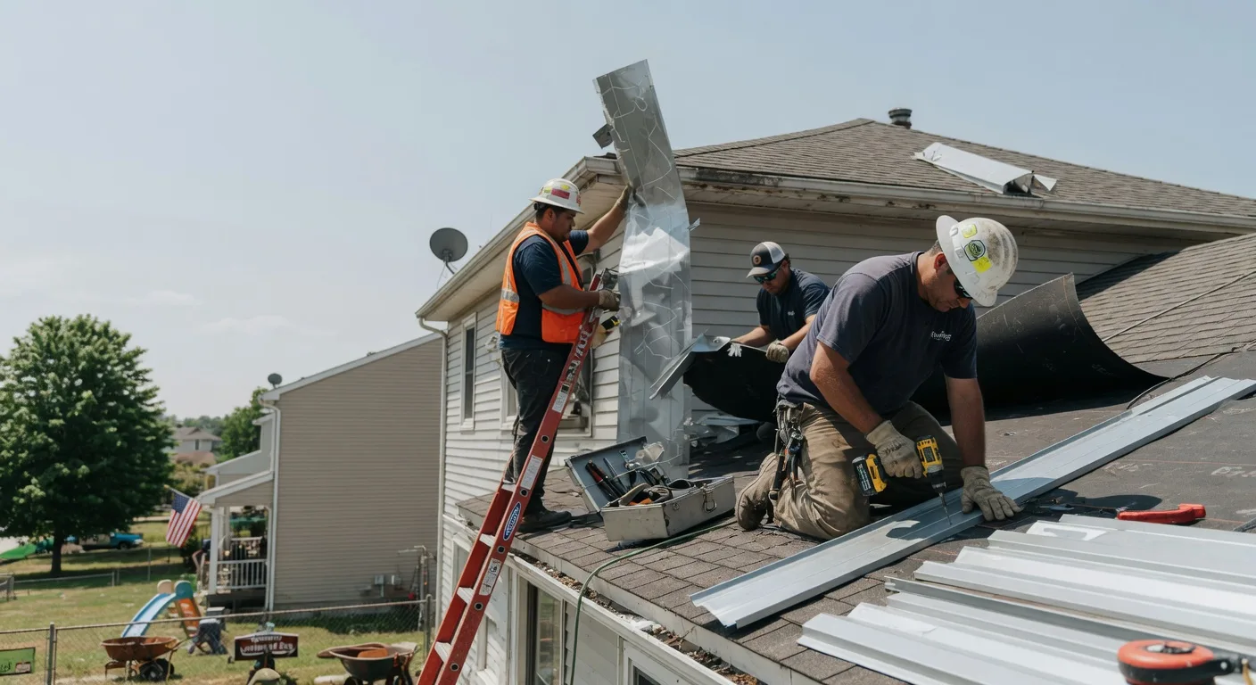 Storm Damage Metal Roof Repair in Salesville, OH